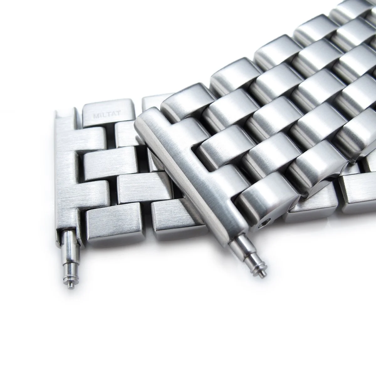 20mm or 22mm or 24mm Brushed Watch Band Straight End, Super Engineer I 316L Stainless Steel - Image 6