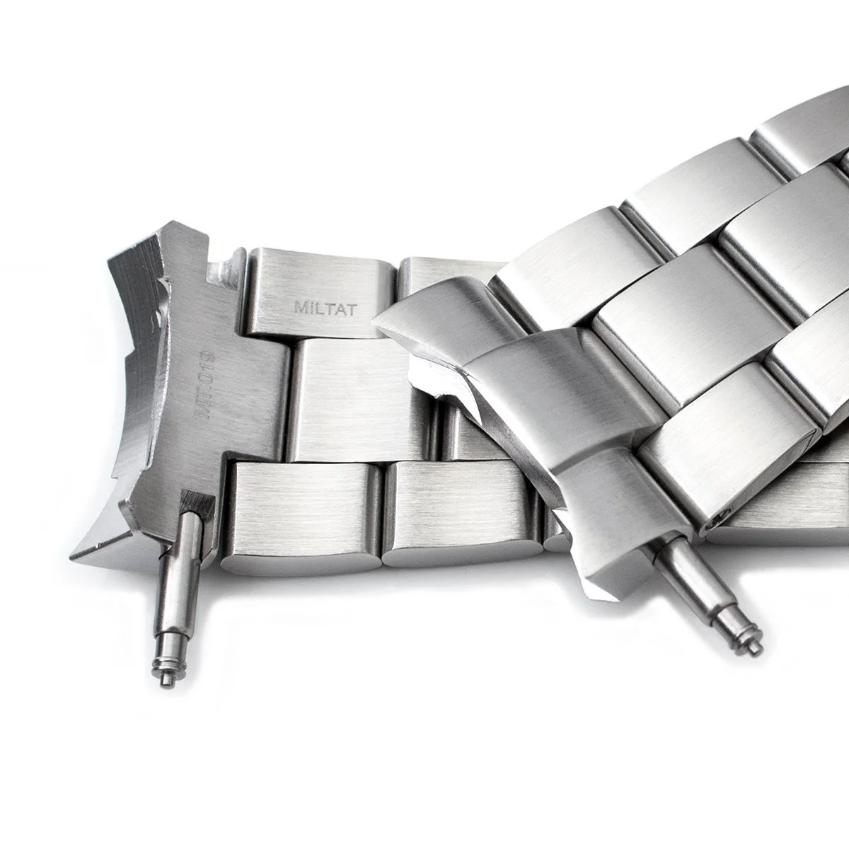 22mm Super-O Boyer Watch Band for Seiko SKX007 SKX009 SKX011, Stainless Steel - Brushed, 18mm Diver Clasp - Image 5