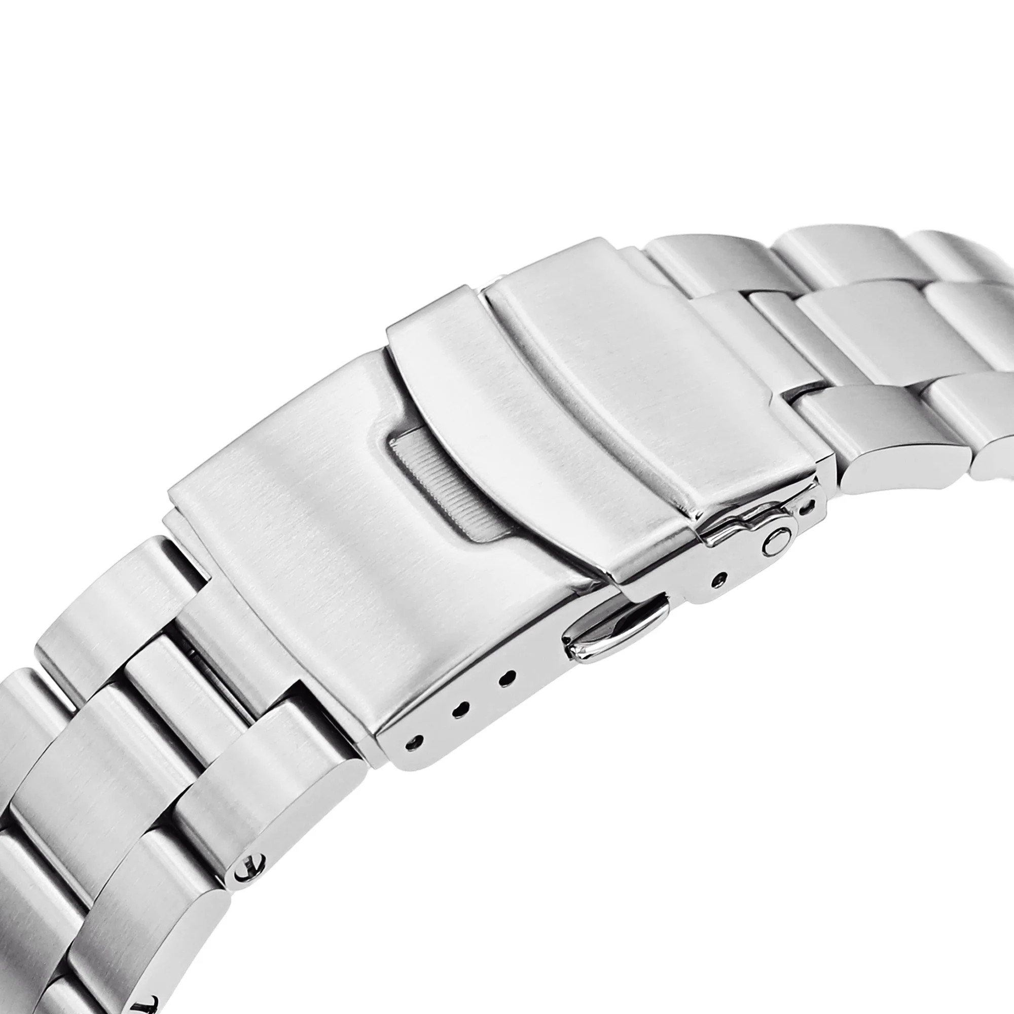 20mm Super-O Boyer Watch Band compatible with Seiko SKX023 Mid-size Diver, Diver Clasp Brushed - Image 5