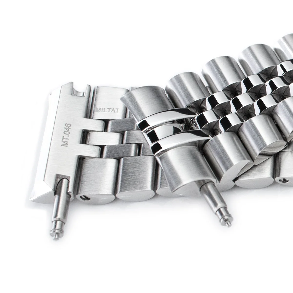 22mm Super-J Louis JUB Watch Band for Seiko New Turtles SRP777 SRP775 SRPA21 (PADI), Stainless Steel - Brushed, Polished Center Links, Diver Clasp - Image 4