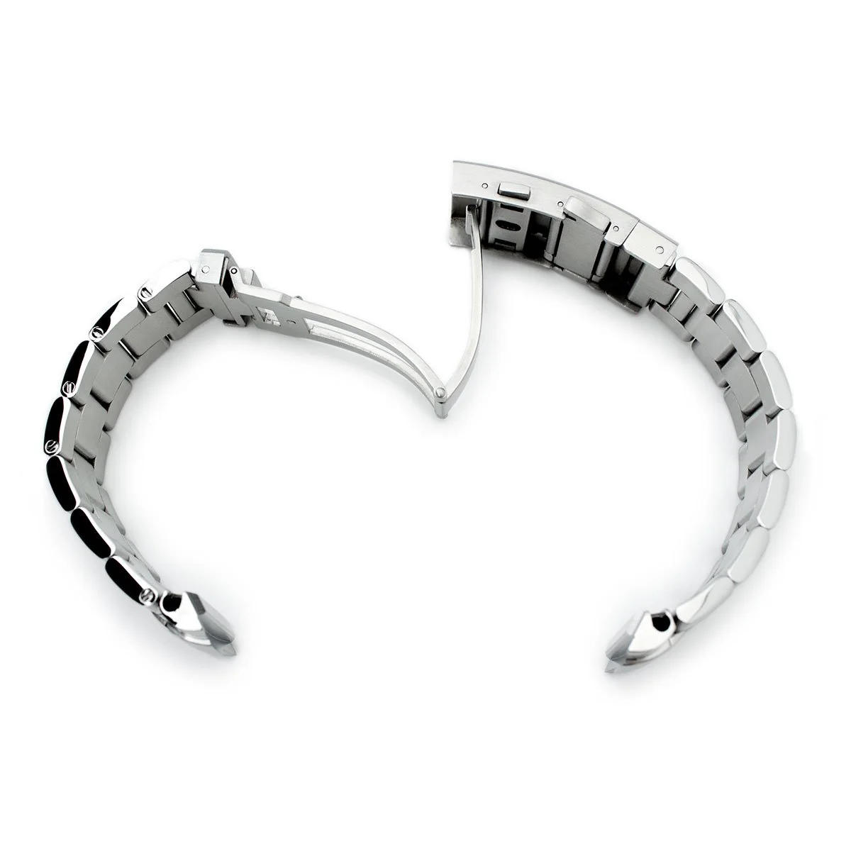 22mm Super-O Boyer Watch Band for Seiko New Turtles SRP777 SRP775 SRPA21 (PADI), Stainless Steel - Brushed, Wetsuit Ratchet Diver Clasp - Image 6