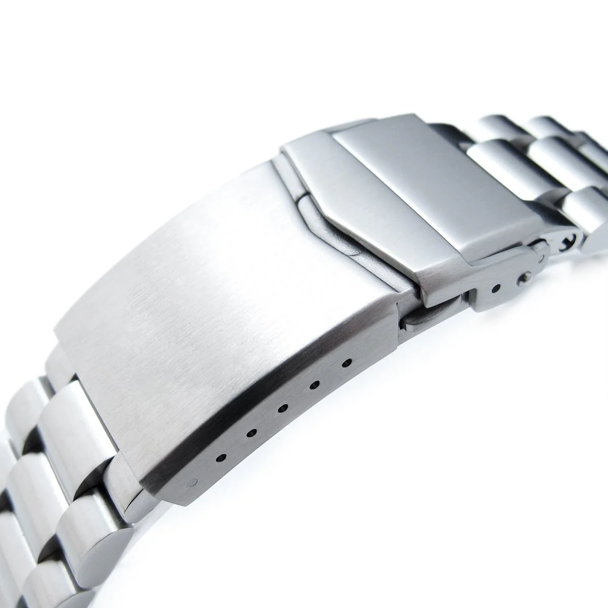 20mm Straight End Endmill Stainless Steel Watch Band with V-Clasp - Image 3