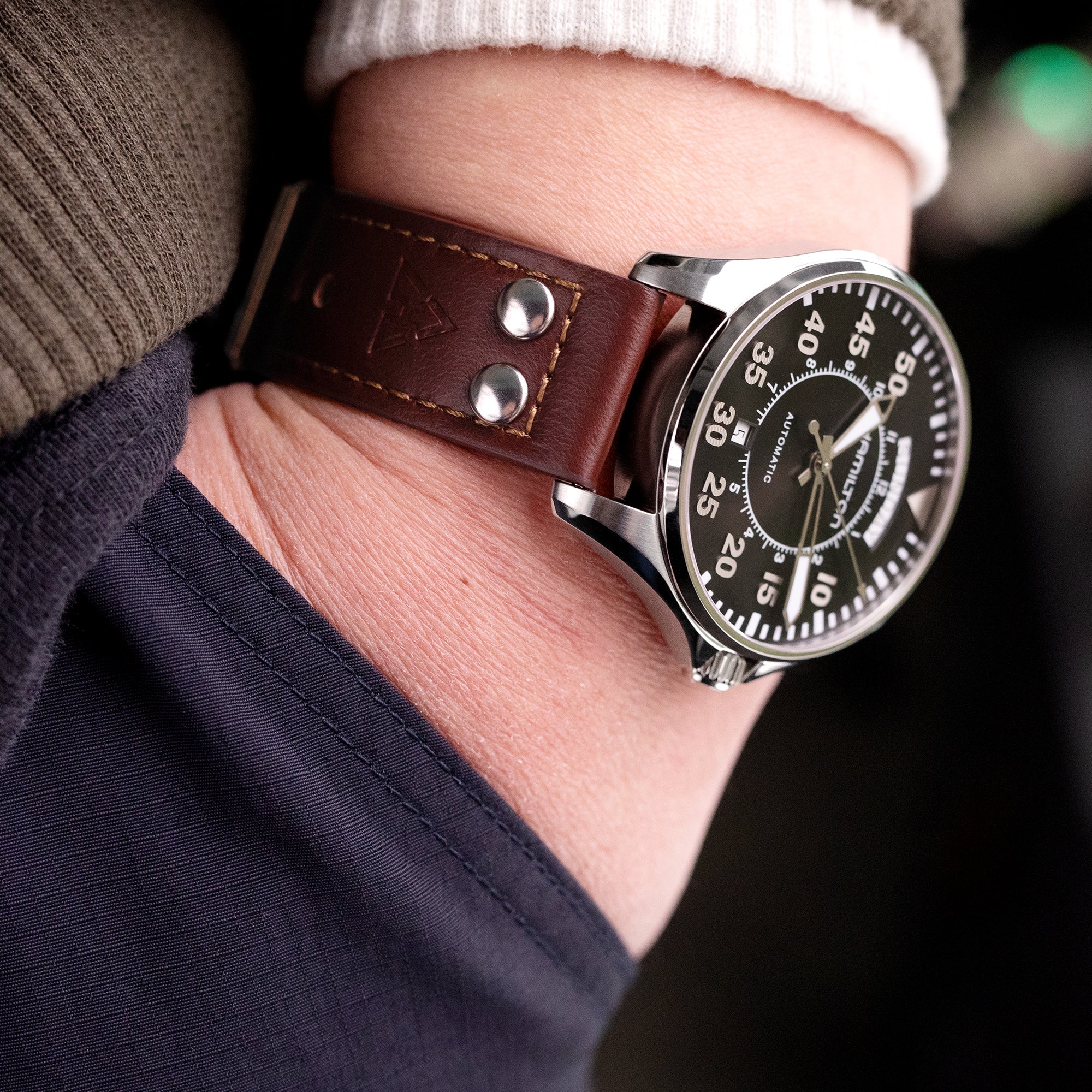 The Nav-39 2-Piece Leather Watch Band by HAVESTON Straps - Image 3