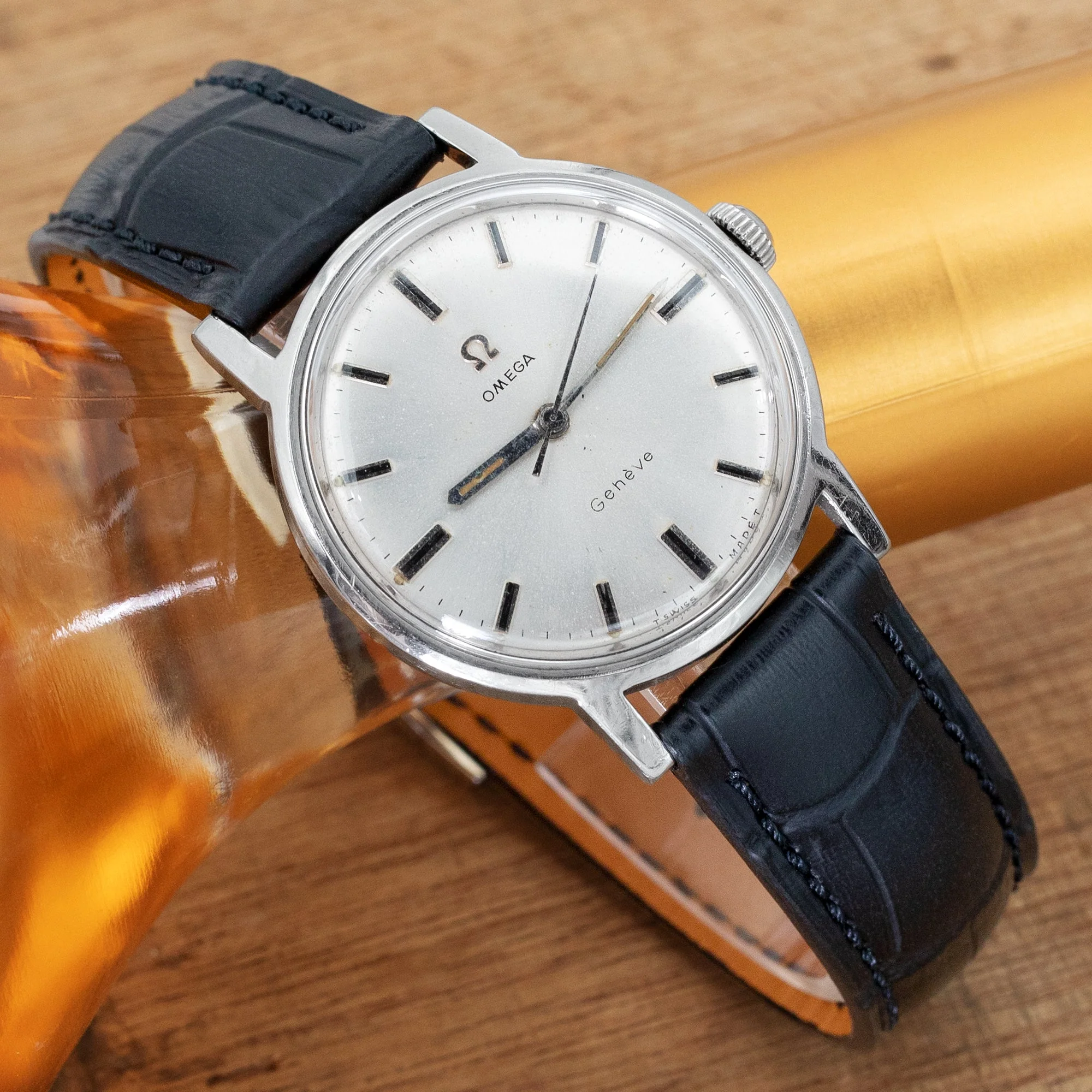 Q.R. 18mm or 19mm Black CrocoCalf (Italian Croco Grain) Watch Band - Image 3