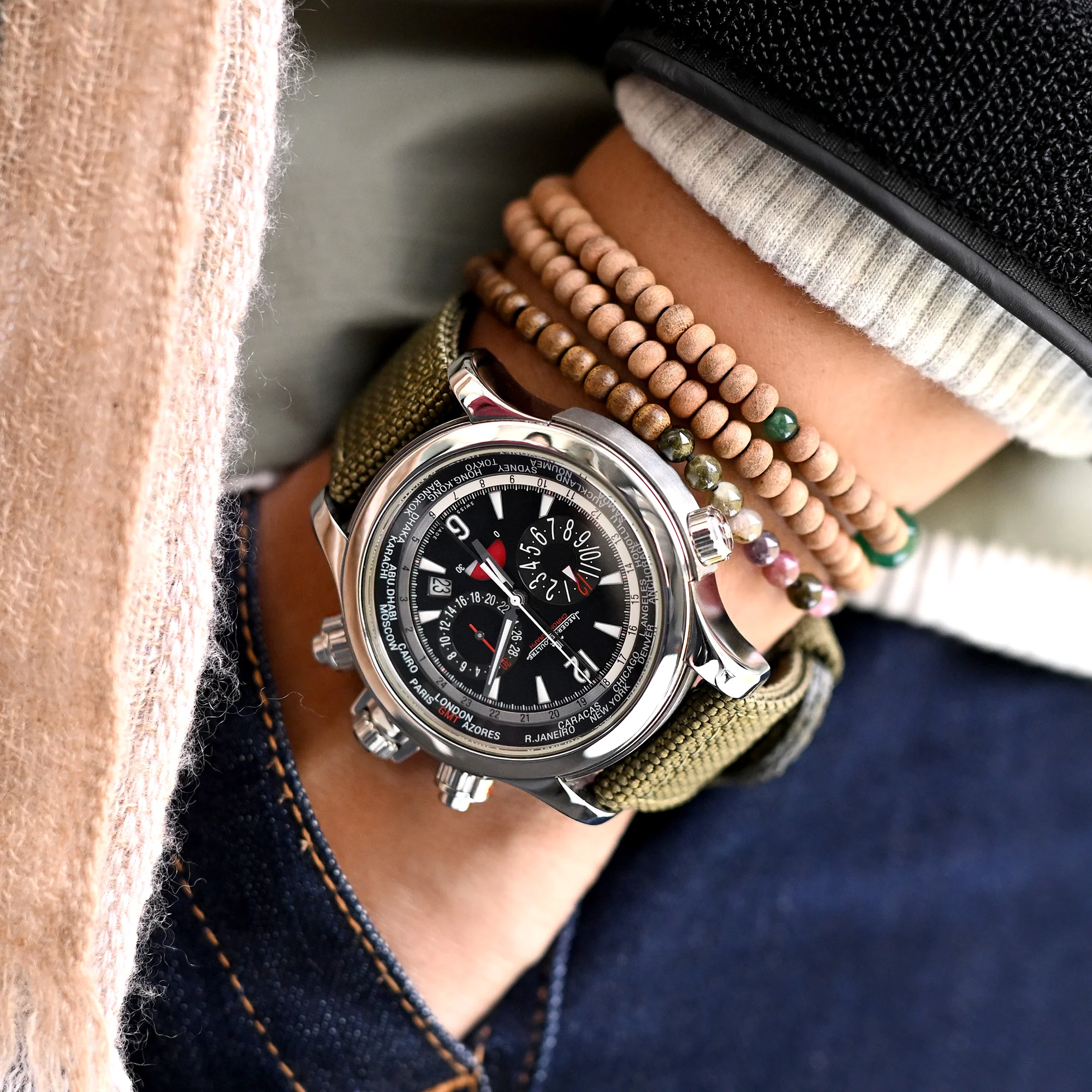 22mm Military Green Premium Nylon Weaved Quick Release Watch Band with Eyelet - Image 4