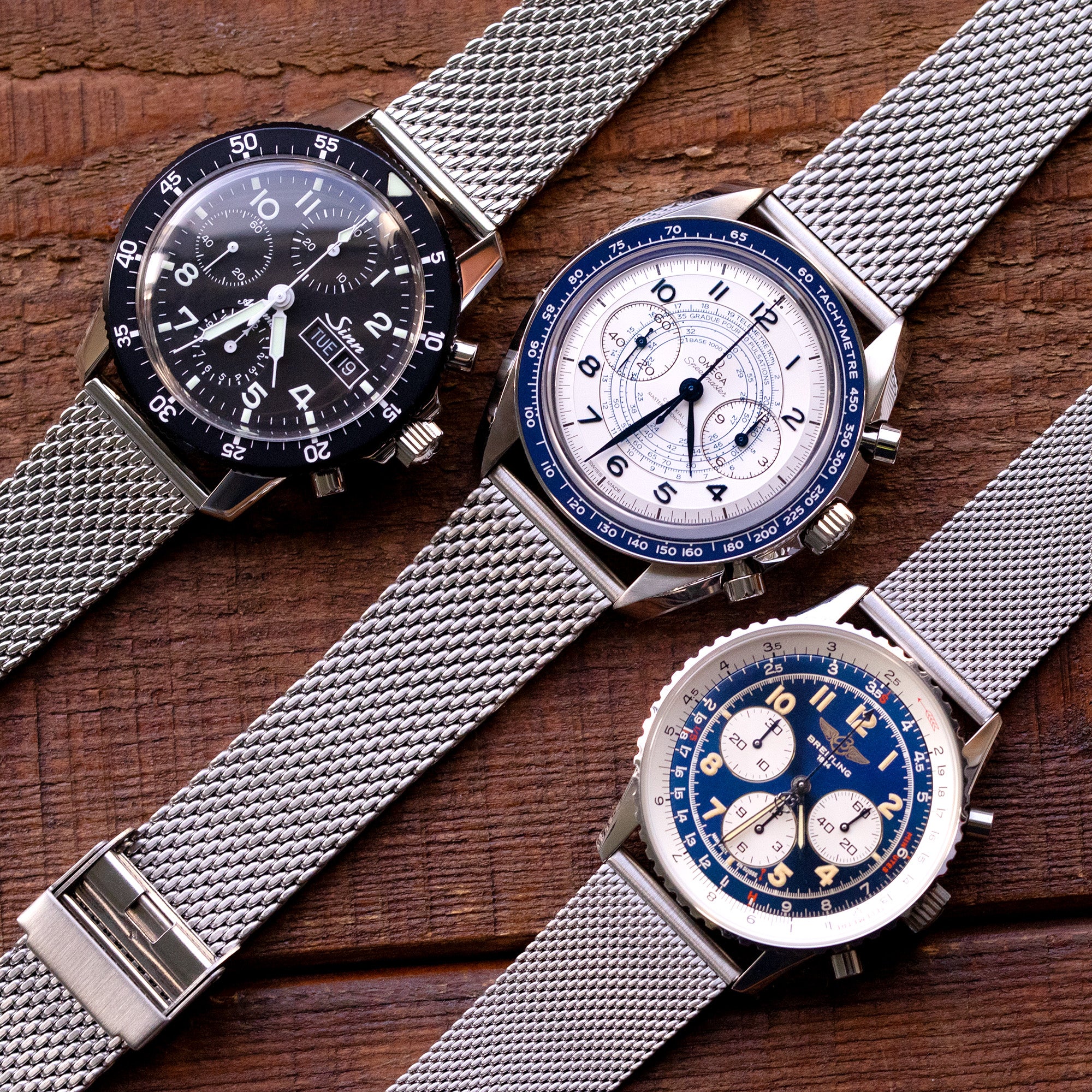 Quick Release Tapered Milanese Mesh Watch Band, 18mm, 19mm, 20mm, 21mm or 22mm, Brushed - Image 5