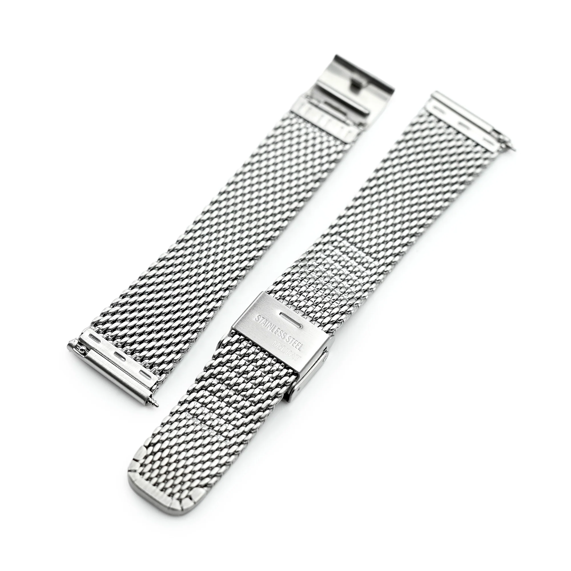 Quick Release Tapered Milanese Mesh Watch Band, 18mm, 19mm, 20mm, 21mm or 22mm, Brushed - Image 9