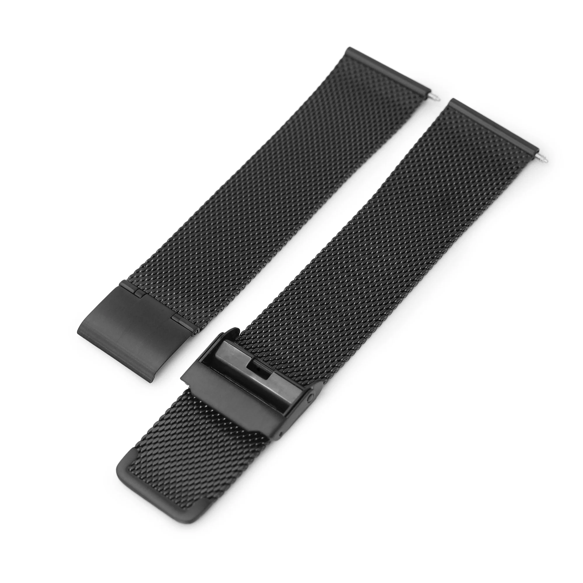 Quick Release Classic Superfine Mesh Watch Band, 18mm, 19mm, 20mm or 22mm, PVD Black - Image 6