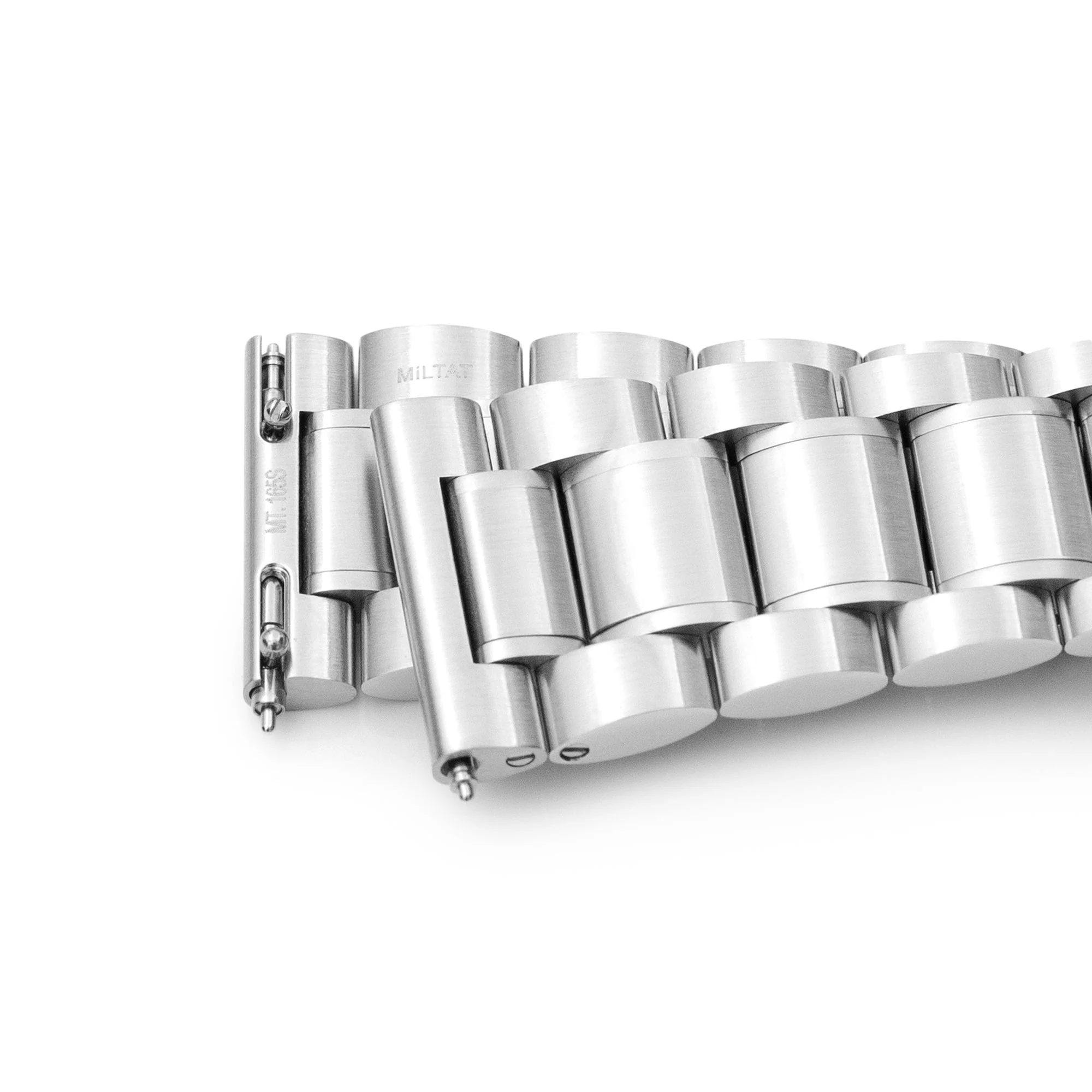 20mm or 22mm Entwine (Pull-Twist) QR Watch Band Straight End Quick Release, 316L Stainless Steel Brushed V-Clasp - Image 8