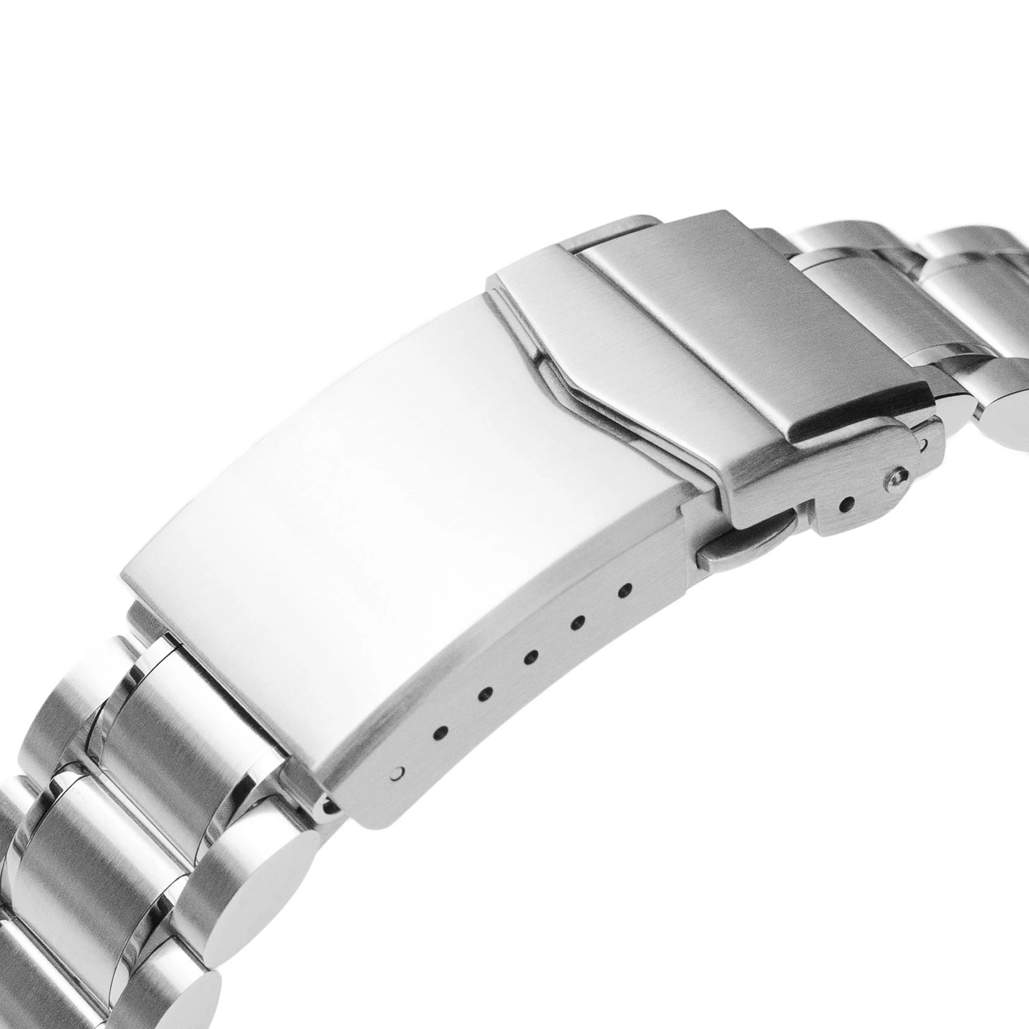 20mm or 22mm Entwine (Pull-Twist) QR Watch Band Straight End Quick Release, 316L Stainless Steel Brushed and Polished V-Clasp - Image 6