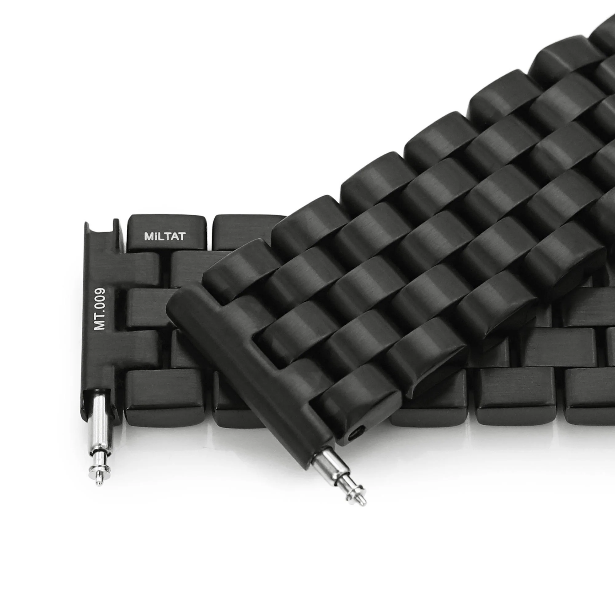 20mm, 22mm Super Engineer I Watch Band Straight End, 316L Stainless Steel Diamond-like Carbon (DLC coating) V-Clasp - Image 6