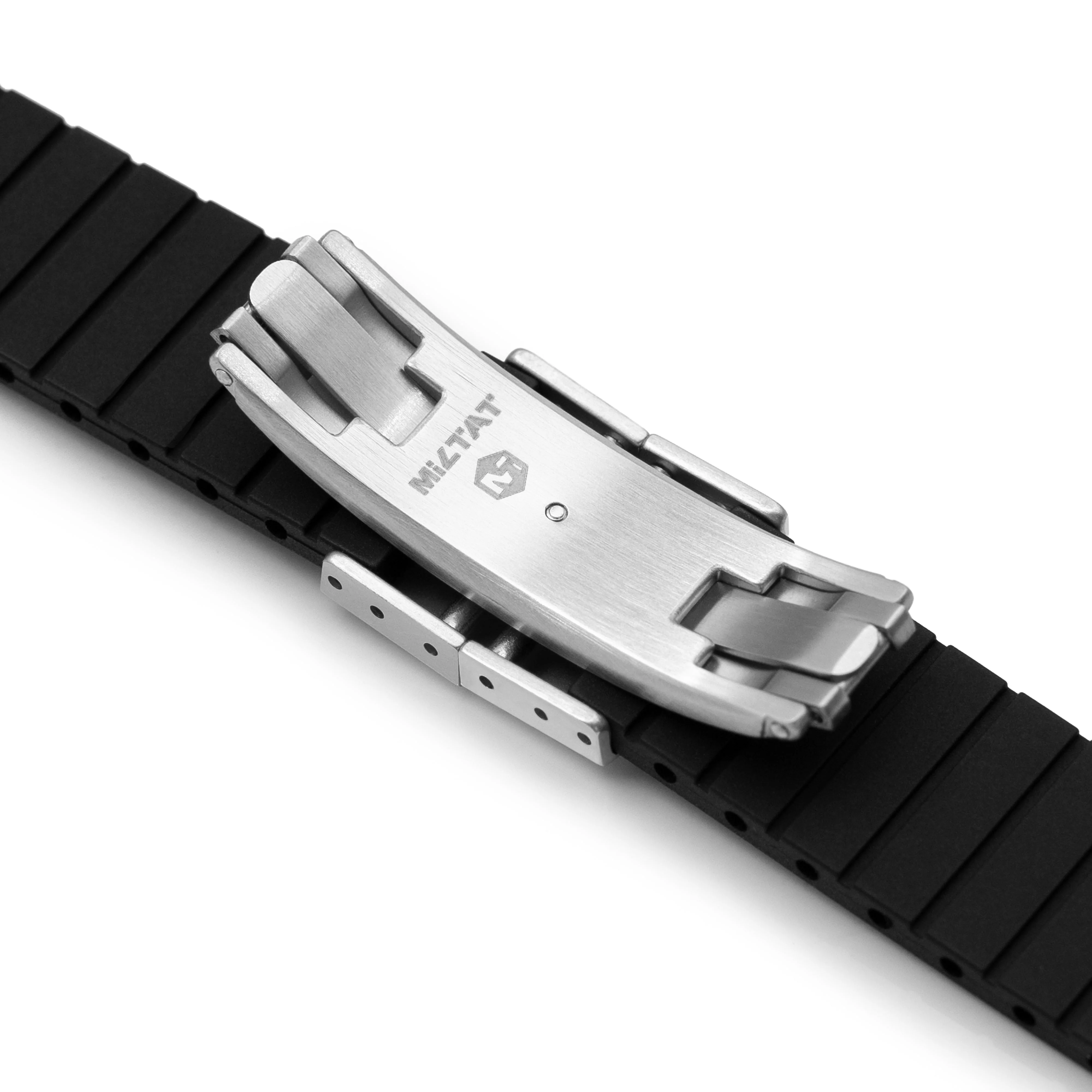 Quick Release FKM26 Black FKM Rubber watch strap - Image 4