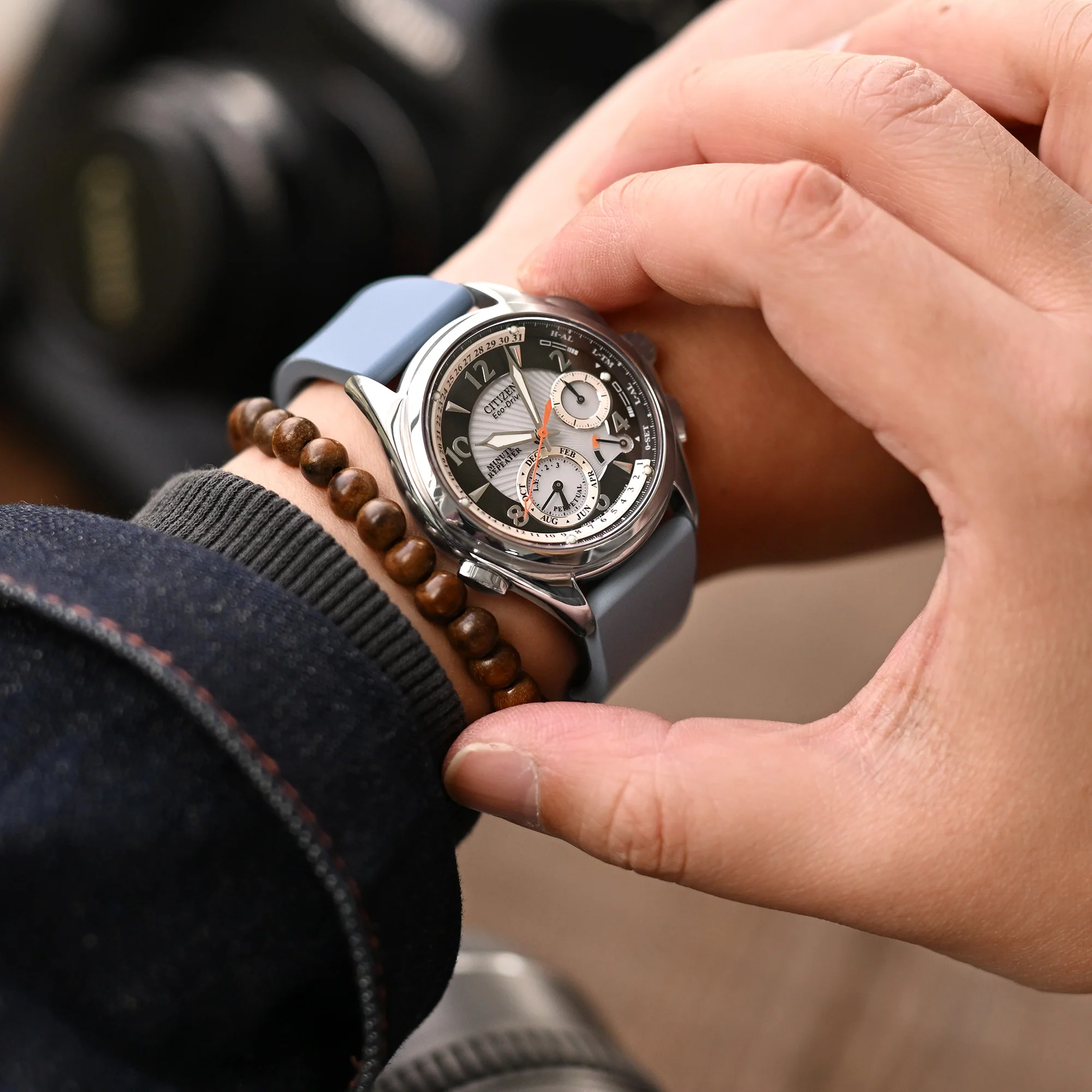 Quick Release FKM26 Slate Blue FKM Rubber watch strap - Image 3