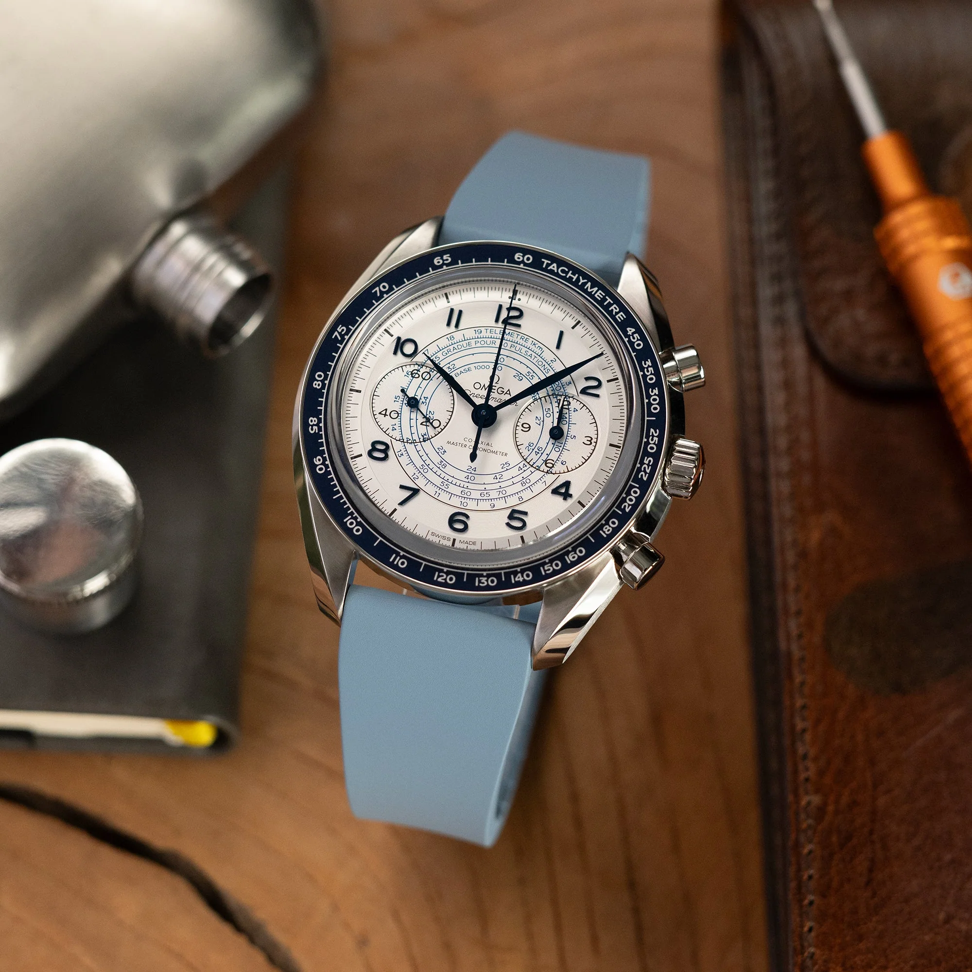 Quick Release FKM26 Slate Blue FKM Rubber watch strap - Image 4