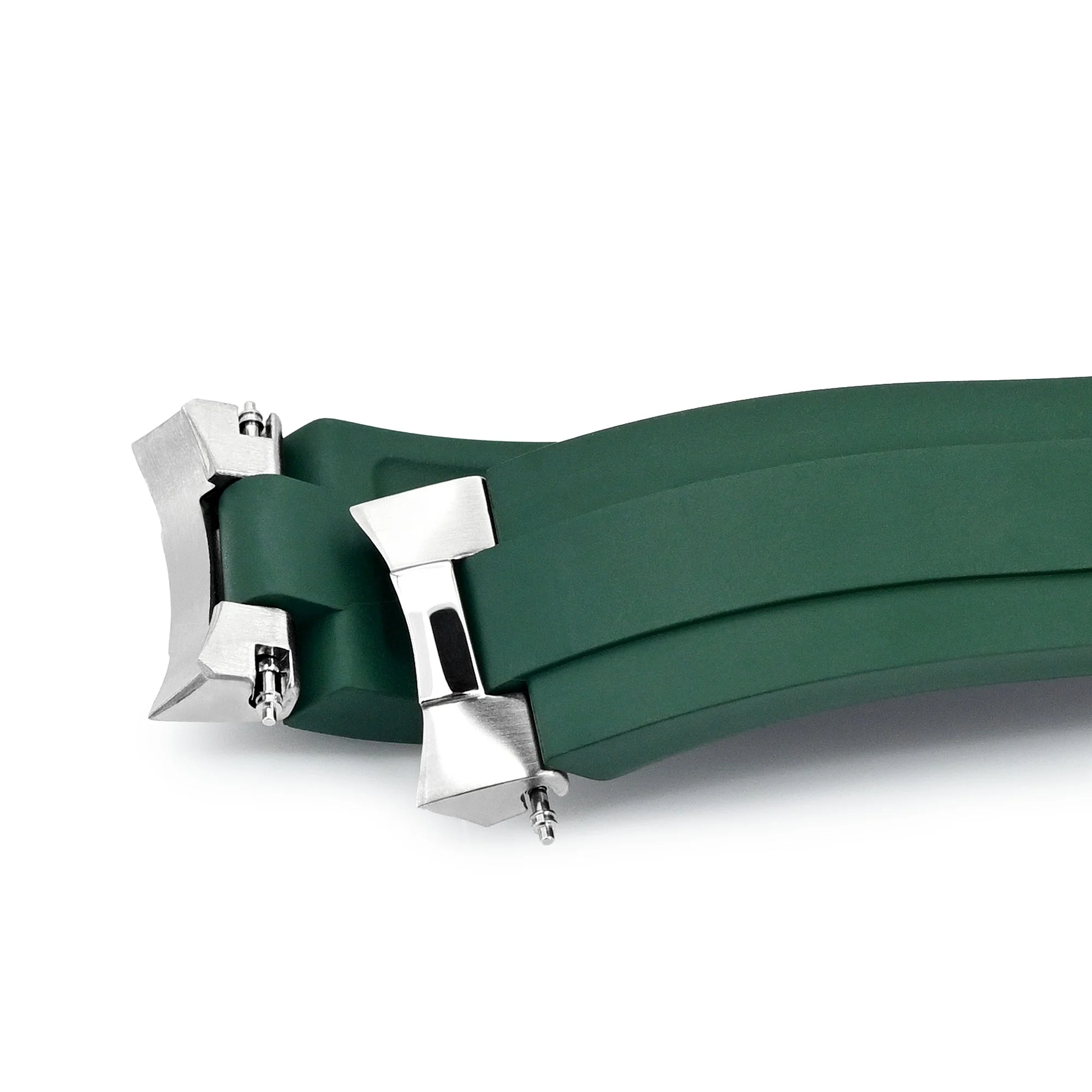 20mm Crafter Blue - MX03-117 Green FKM Rubber Strap With End Links compatible with Seiko Alpinist SARB017 - Image 4