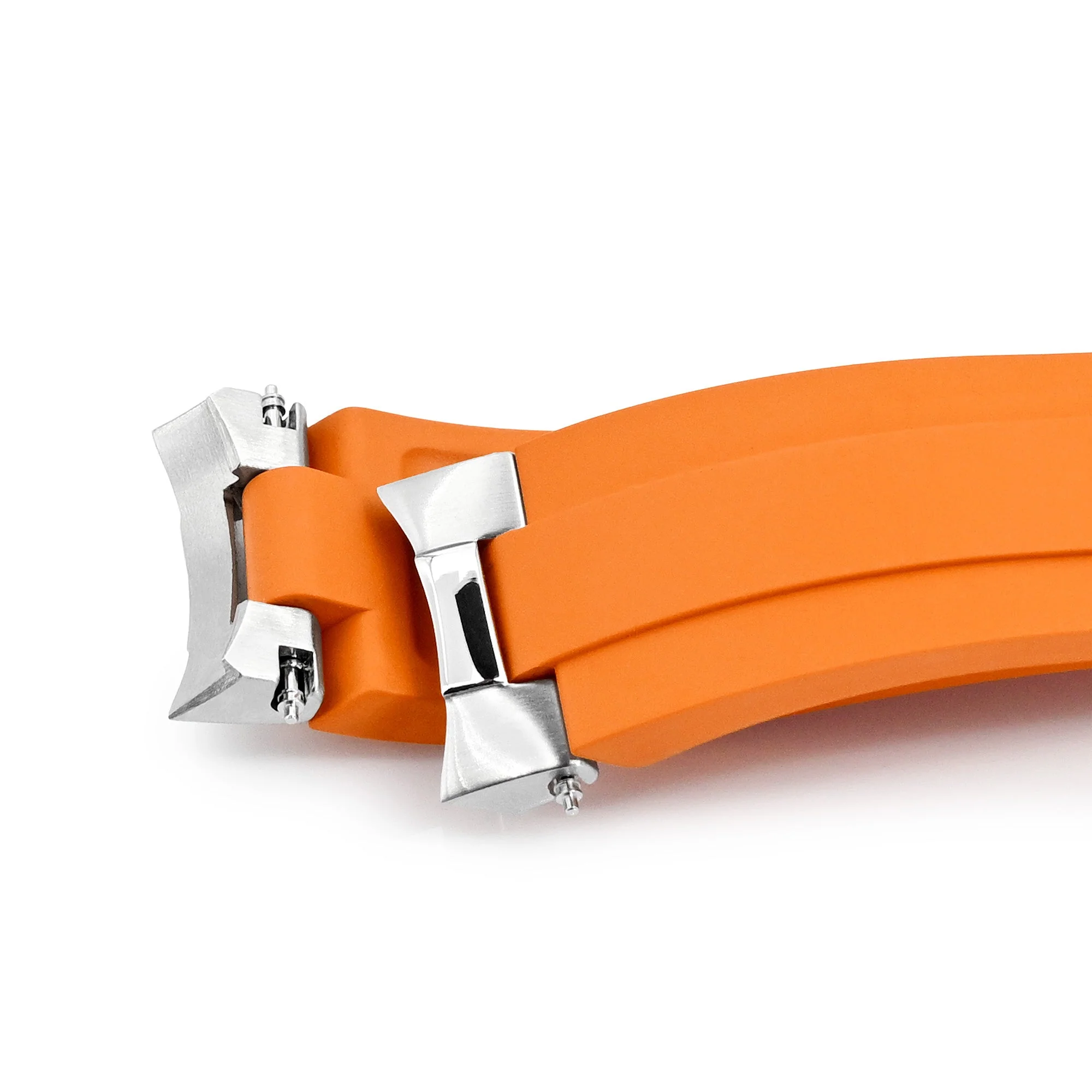 20mm Crafter Blue - MX03-117 Orange FKM Rubber Strap With End Links compatible with Seiko Alpinist SARB017 - Image 4