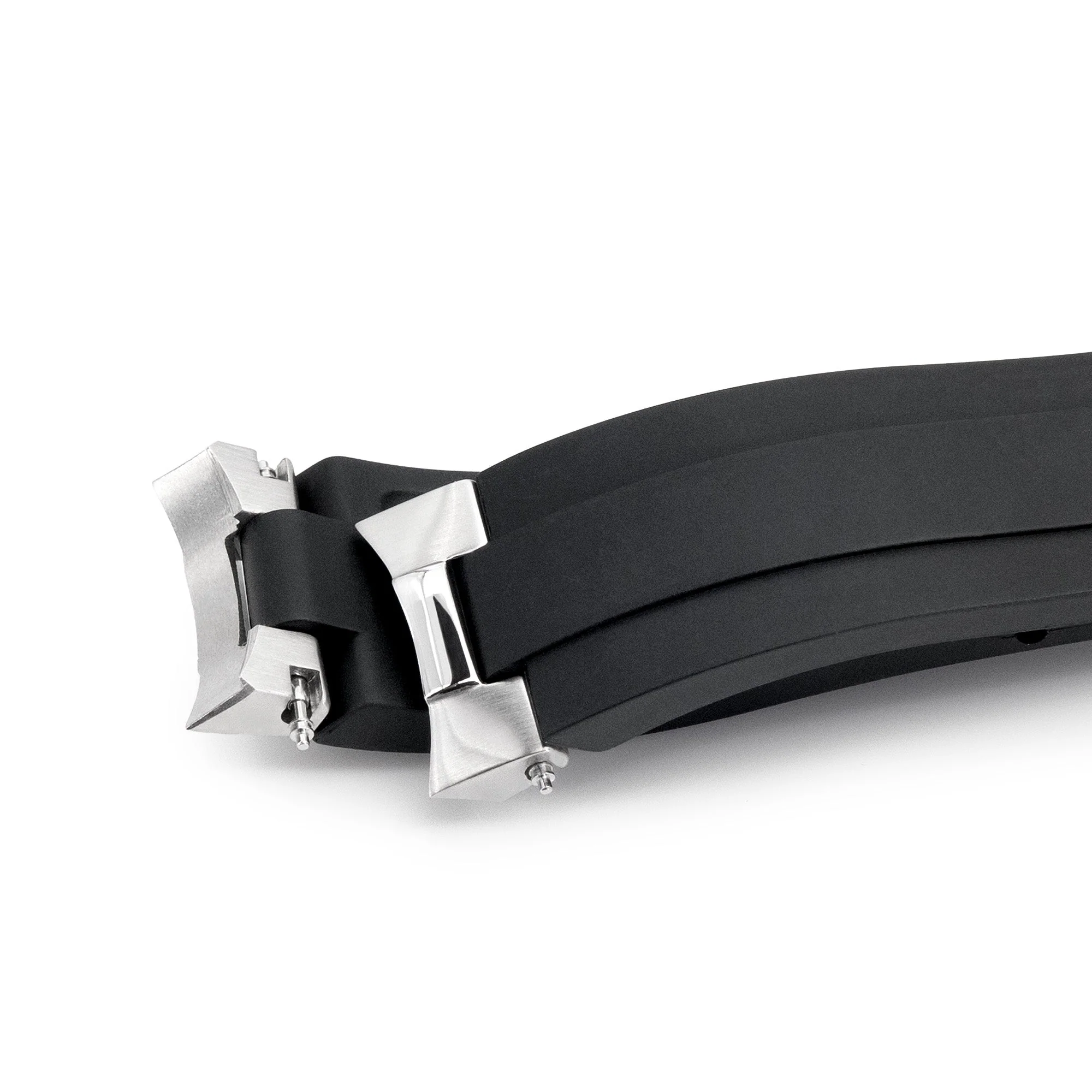 20mm Crafter Blue - MX03-733 Black FKM Rubber Strap With End Links compatible with Hamilton Khaki Field 38mm - Image 4