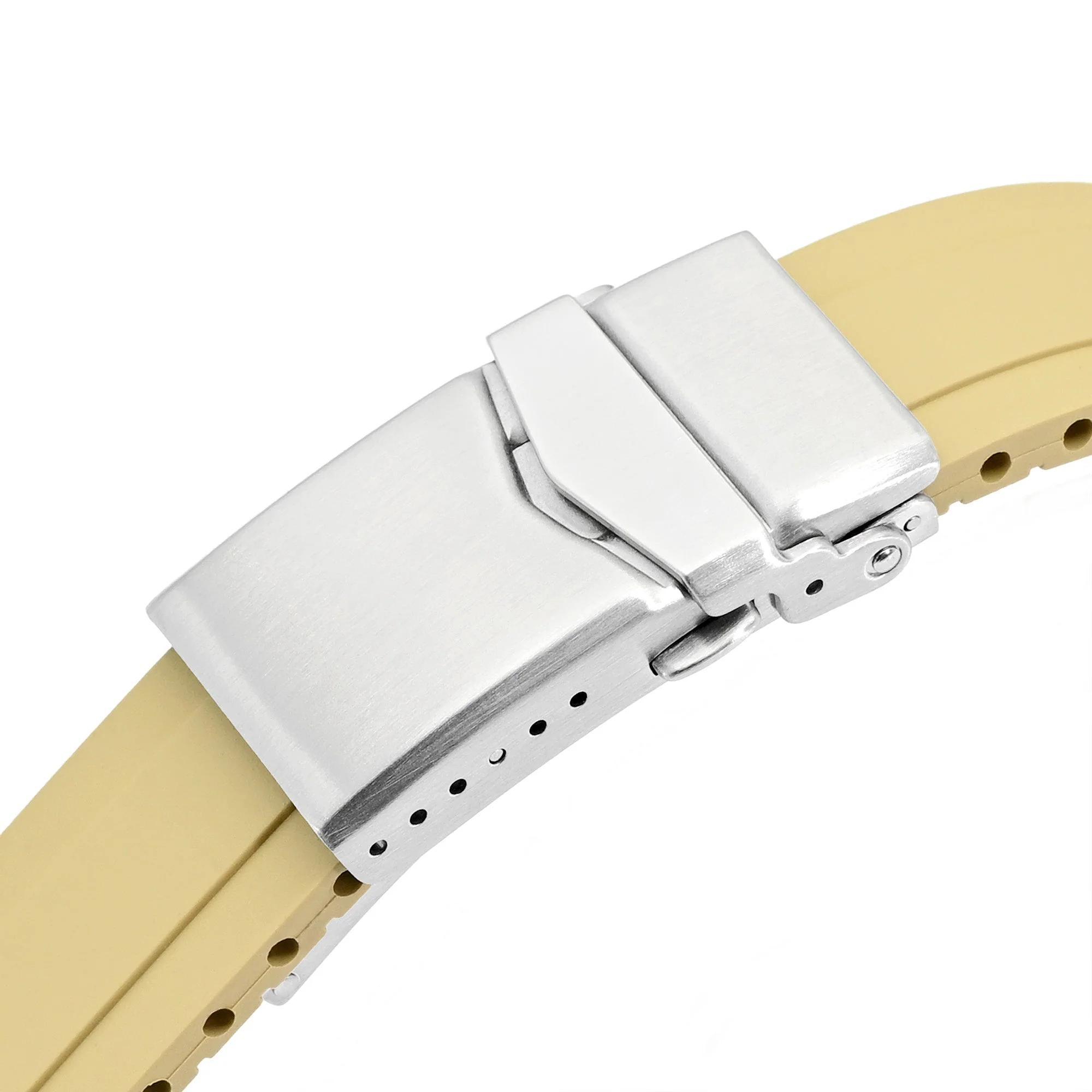 20mm Crafter Blue - MX03-733 Khaki FKM Rubber Strap With End Links compatible with Hamilton Khaki Field 38mm - Image 3