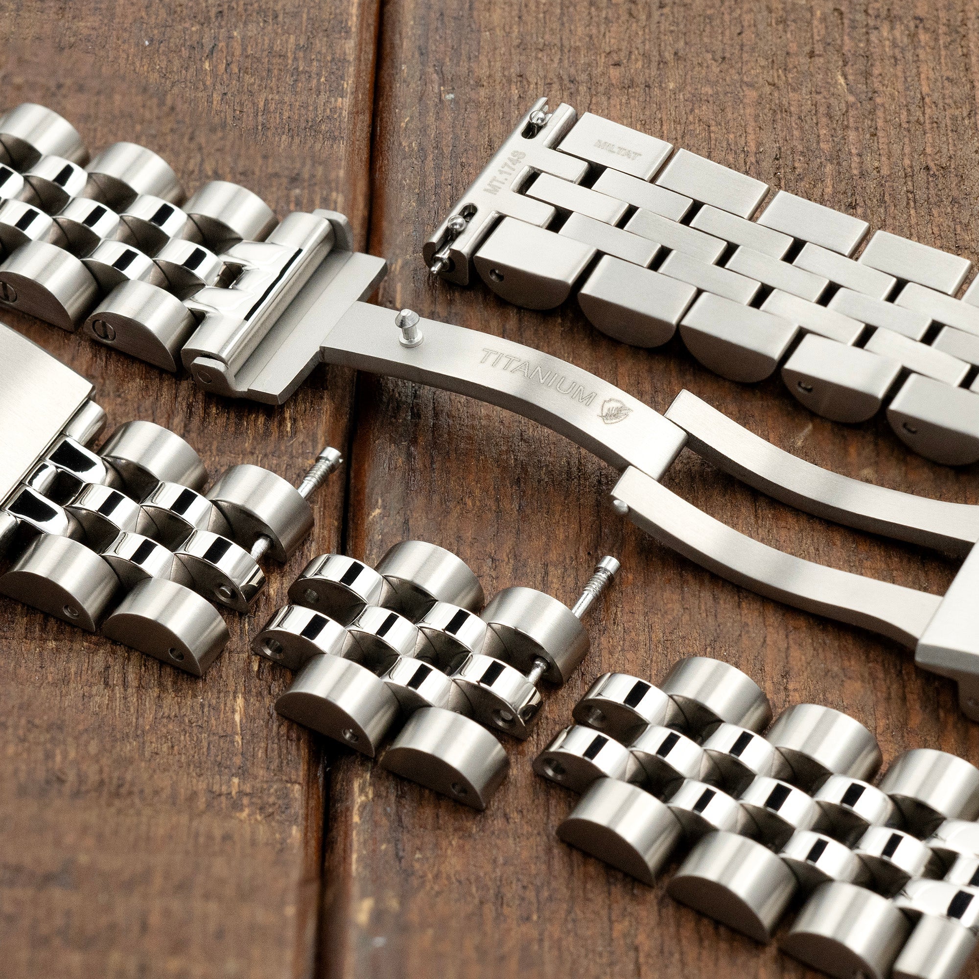 20mm Angus-O2 QR Titanium Watch Band Straight End Quick Release, Brushed Slinea Clasp - Image 7