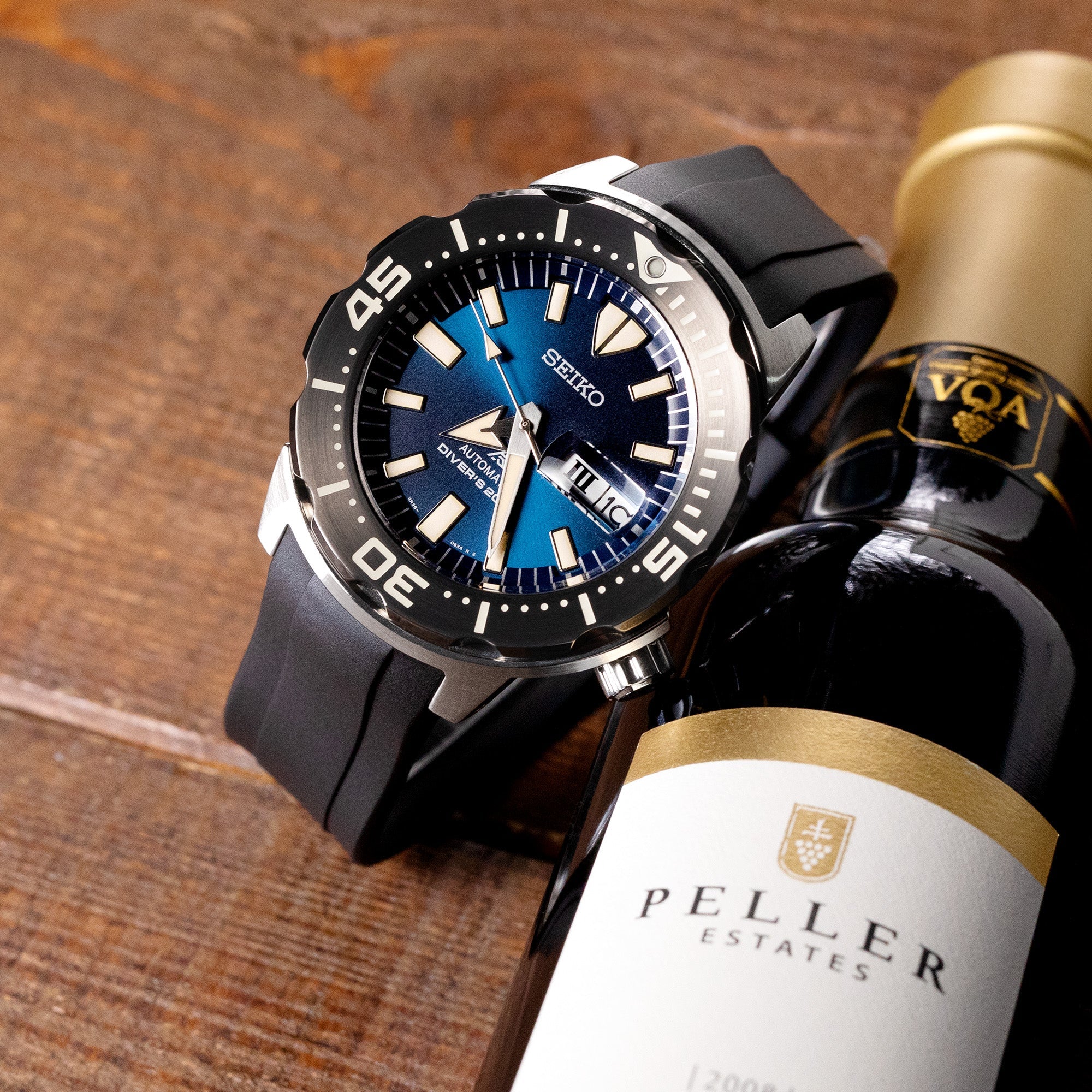 StrapXPro Lite MX1A Black Rubber Strap for Seiko Monster 4th Gen - Image 3