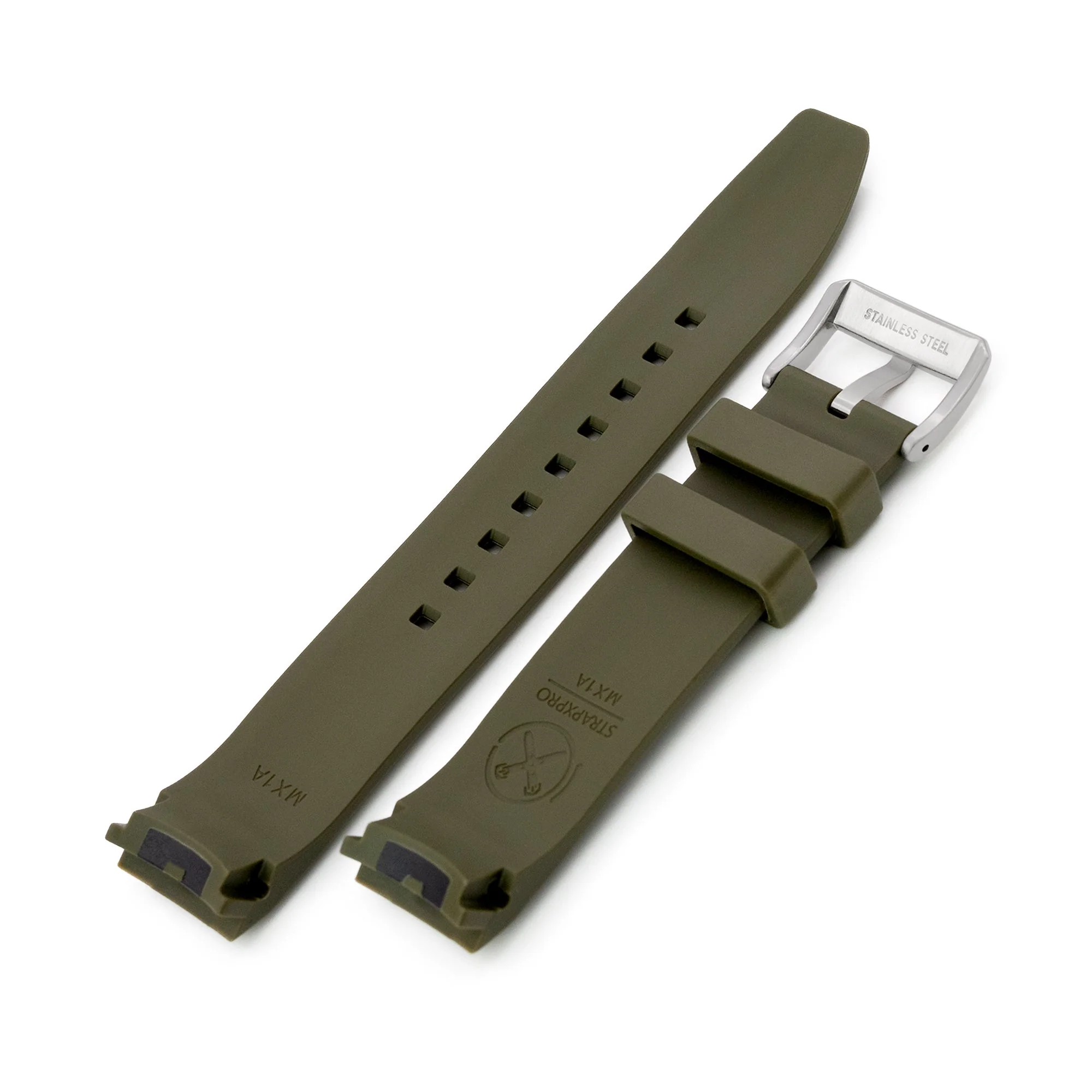 StrapXPro Lite - MX1A Rubber Strap for New Seiko Monster 4th Gen., Military Green - Image 4