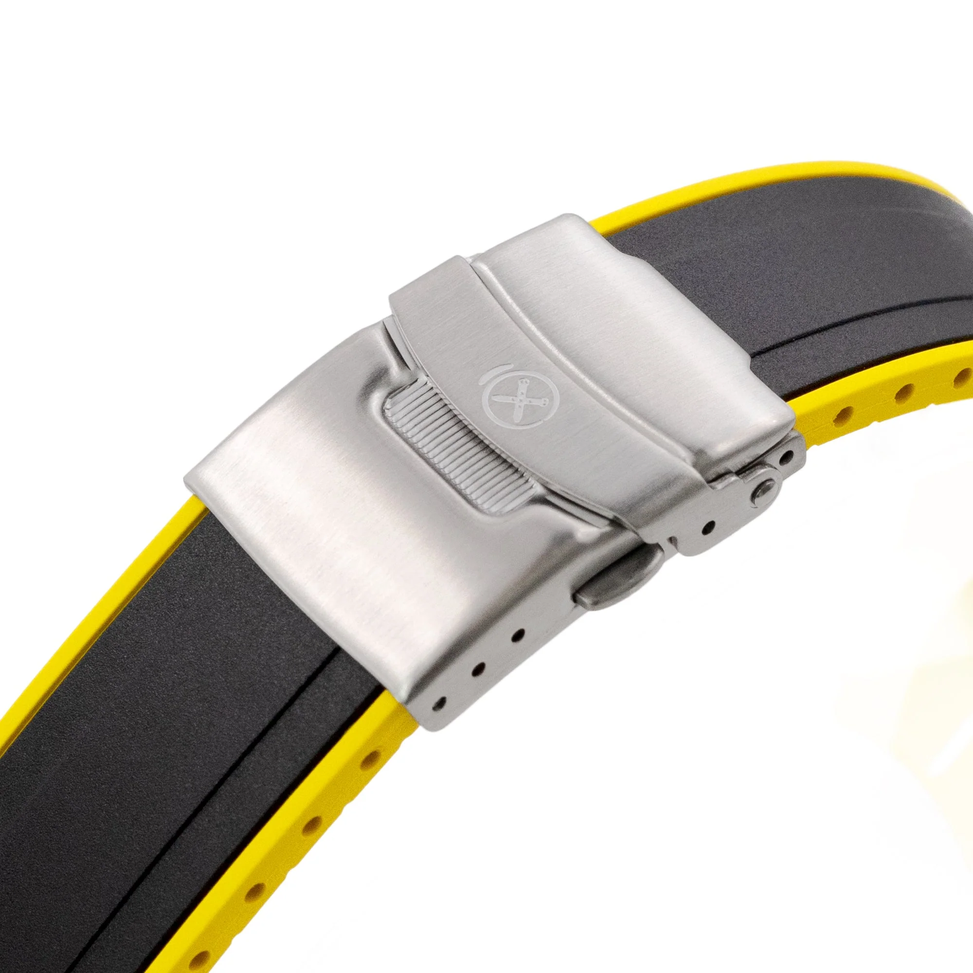 StrapXPro - SX1A Rubber Strap for Seiko SKX007, Black / Yellow - Image 4